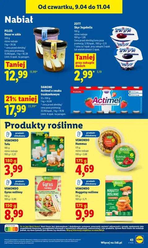 Lidl - gazetka promocyjna Oferta od czwartku od czwartku 09.04 do soboty 11.04 - strona 43