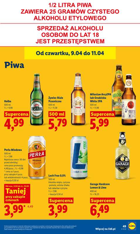Lidl - gazetka promocyjna Oferta od czwartku od czwartku 09.04 do soboty 11.04 - strona 51