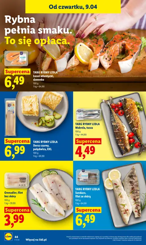 Lidl - gazetka promocyjna Oferta od czwartku od czwartku 09.04 do soboty 11.04 - strona 44