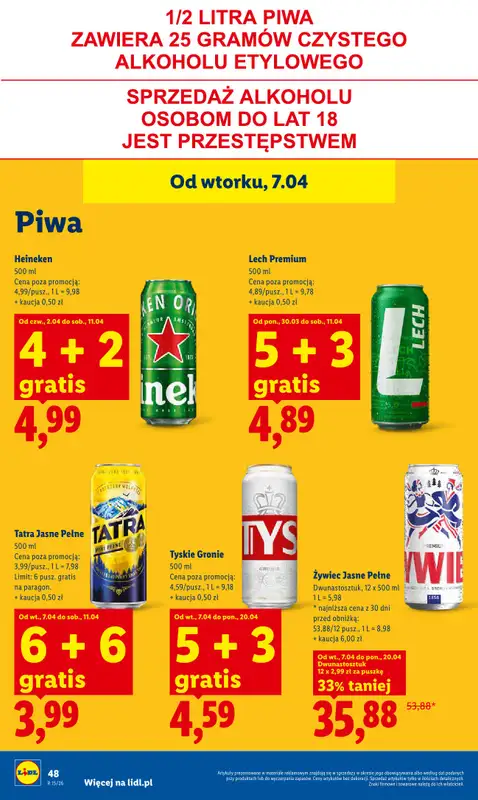 Lidl - gazetka promocyjna Oferta od czwartku od czwartku 09.04 do soboty 11.04 - strona 50