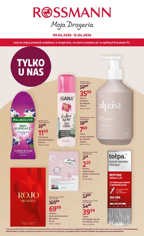Rossmann - gazetka promocyjna Gazetka  do środy 15.04
