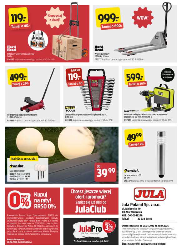 Jula - gazetka promocyjna Gazetka od czwartku 09.04 do środy 22.04 - strona 10
