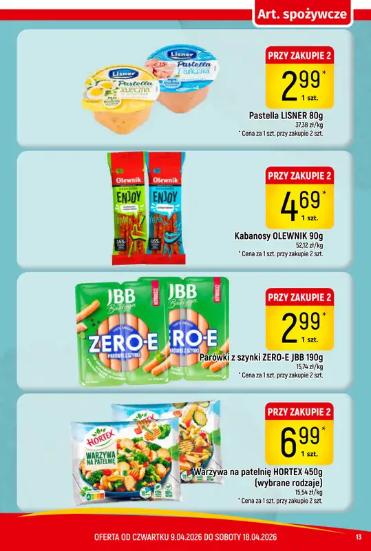 Delikatesy Piotruś Pan - gazetka promocyjna Gazetka od czwartku 09.04 do soboty 18.04 - strona 13