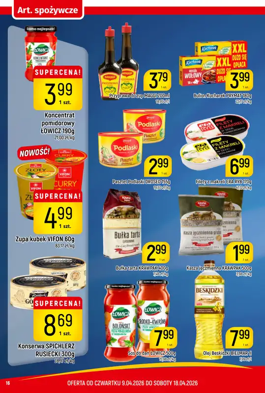 Delikatesy Piotruś Pan - gazetka promocyjna Gazetka od czwartku 09.04 do soboty 18.04 - strona 16