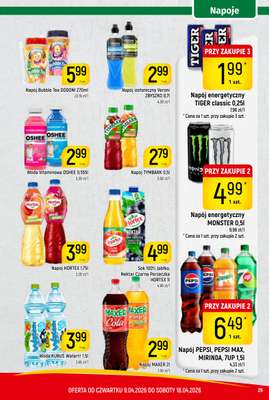 Napój PEPSI, PEPSI MAX, MIRINDA, 7UP 1,5l