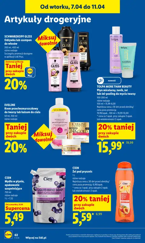 Lidl - gazetka promocyjna Oferta od czwartku od czwartku 09.04 do soboty 11.04 - strona 64