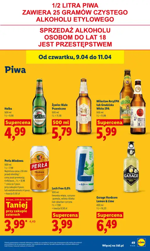 Lidl - gazetka promocyjna Oferta od czwartku od czwartku 09.04 do soboty 11.04 - strona 51