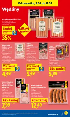 Lidl - gazetka promocyjna Oferta od czwartku od czwartku 09.04 do soboty 11.04 - strona 41