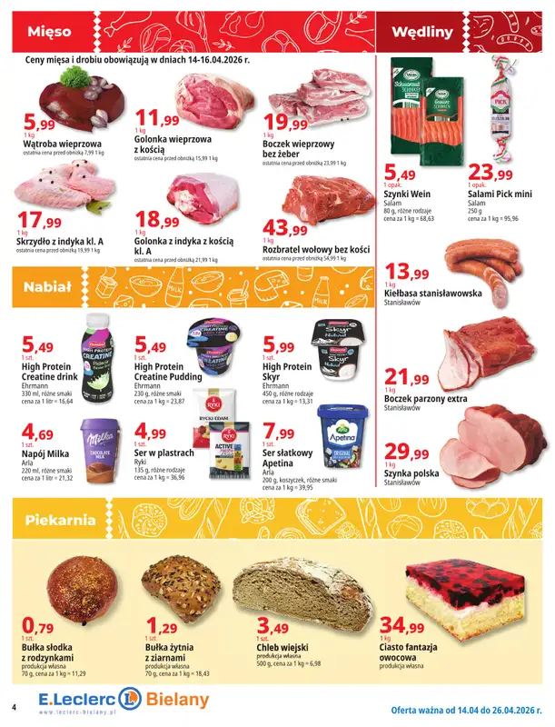 Leclerc - gazetka promocyjna Oferta Bielany | Magia Wiosny od wtorku 14.04 do niedzieli 26.04 - strona 4