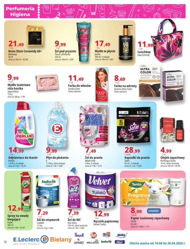 Leclerc - gazetka promocyjna Oferta Bielany | Magia Wiosny od wtorku 14.04 do niedzieli 26.04 - strona 12