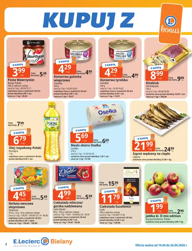 Leclerc - gazetka promocyjna Oferta Bielany | Magia Wiosny od wtorku 14.04 do niedzieli 26.04 - strona 2