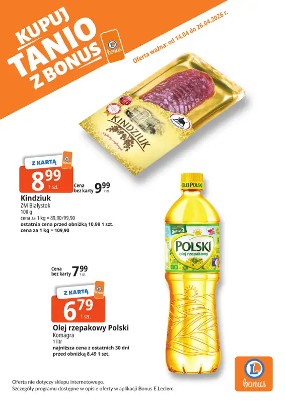 Leclerc - gazetka promocyjna Oferta Bielany | Kupuj tanio z bonus od wtorku 14.04 do niedzieli 26.04 - strona 3