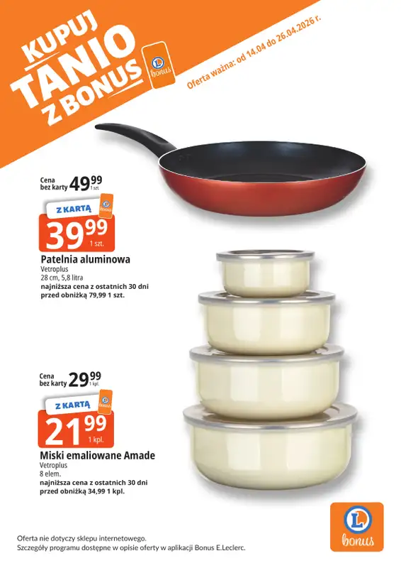 Leclerc - gazetka promocyjna Oferta Bielany | Kupuj tanio z bonus od wtorku 14.04 do niedzieli 26.04 - strona 9