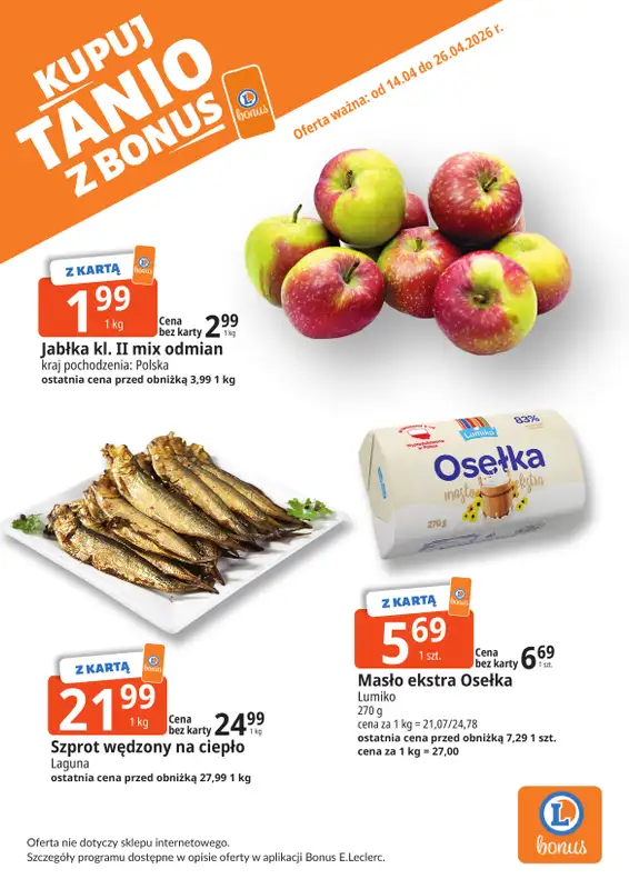 Leclerc - gazetka promocyjna Oferta Bielany | Kupuj tanio z bonus od wtorku 14.04 do niedzieli 26.04 - strona 4