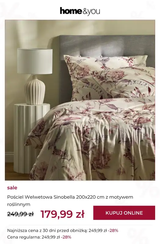 home&you - gazetka promocyjna SALE: tekstylia domowe od czwartku 09.04 do niedzieli 19.04 - strona 12