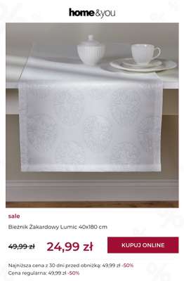 Bieżnik Żakardowy Lumic 40x180 cm