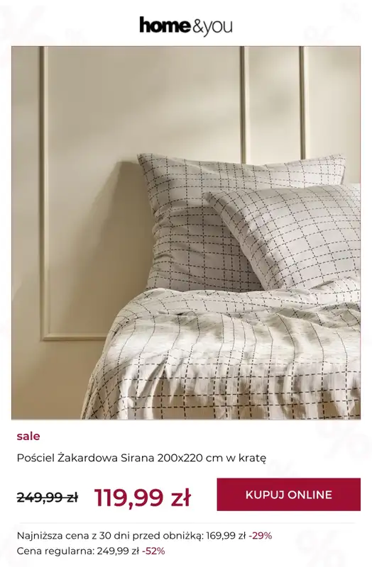 home&you - gazetka promocyjna SALE: tekstylia domowe od czwartku 09.04 do niedzieli 19.04 - strona 7
