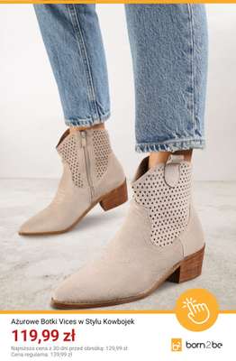 Ażurowe Botki Vices w Stylu Kowbojek
