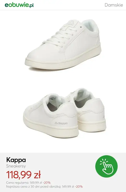 eobuwie.pl - gazetka promocyjna Mid Season SALE - białe damskie sneakersy od czwartku 09.04  - strona 8