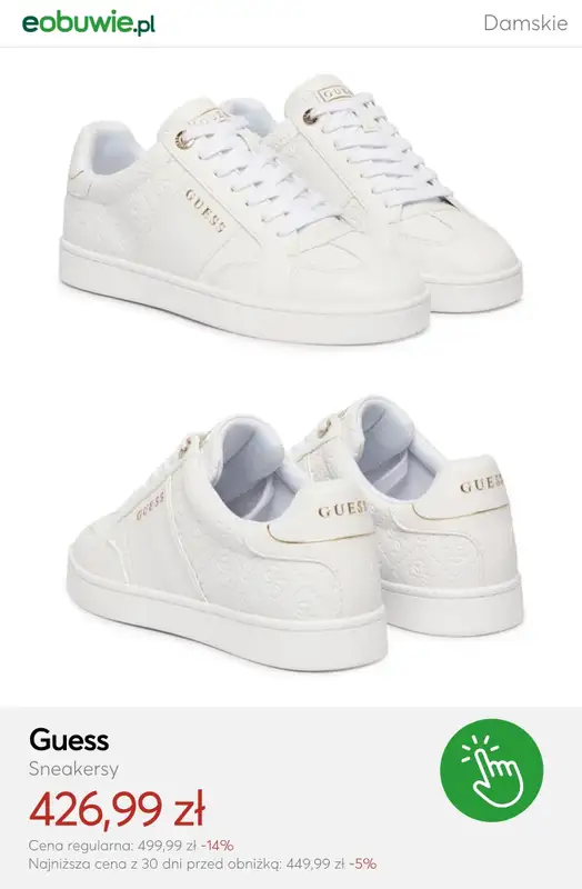 eobuwie.pl - gazetka promocyjna Mid Season SALE - białe damskie sneakersy od czwartku 09.04  - strona 10