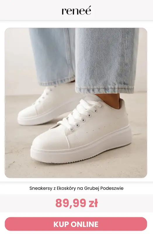 Renee - gazetka promocyjna Białe sneakersy od czwartku 09.04 do niedzieli 19.04 - strona 8