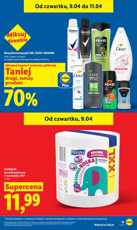 Lidl - gazetka promocyjna Oferta od czwartku od czwartku 09.04 do soboty 11.04 - strona 13