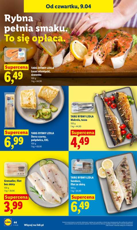 Lidl - gazetka promocyjna Oferta od czwartku od czwartku 09.04 do soboty 11.04 - strona 44