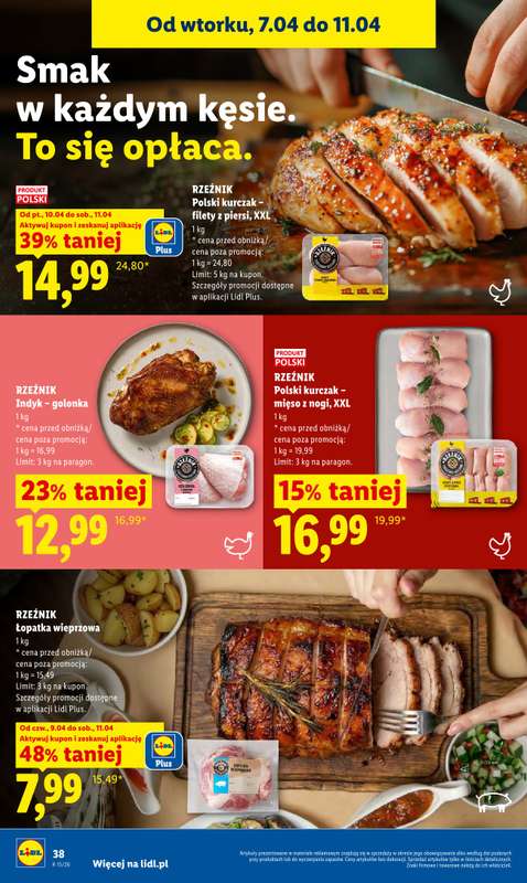 Lidl - gazetka promocyjna Oferta od czwartku od czwartku 09.04 do soboty 11.04 - strona 38