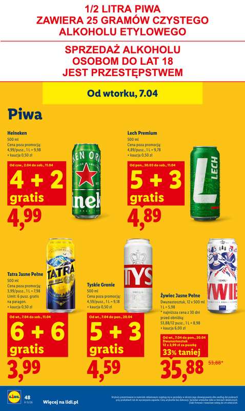 Lidl - gazetka promocyjna Oferta od czwartku od czwartku 09.04 do soboty 11.04 - strona 50