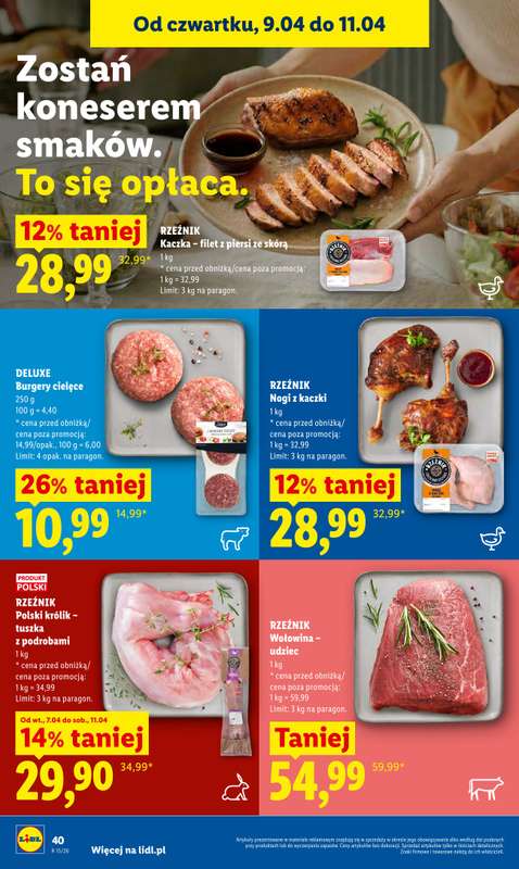 Lidl - gazetka promocyjna Oferta od czwartku od czwartku 09.04 do soboty 11.04 - strona 40
