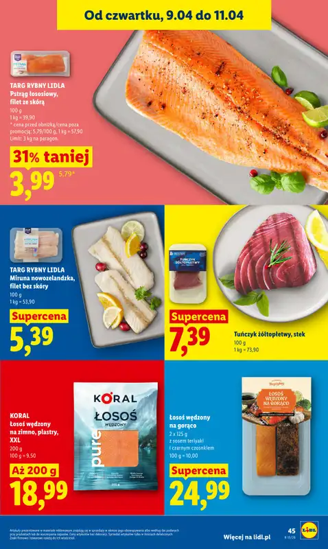 Lidl - gazetka promocyjna Oferta od czwartku od czwartku 09.04 do soboty 11.04 - strona 45
