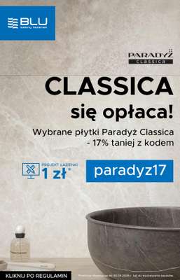 Blu Salony Łazienek - gazetka promocyjna Kod rabatowy od czwartku 09.04 do czwartku 30.04