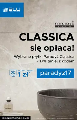 Blu Salony Łazienek - gazetka promocyjna Kod rabatowy od czwartku 09.04 do czwartku 30.04