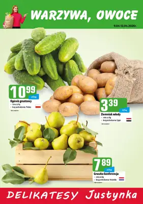 Delikatesy Justynka - gazetka promocyjna Plakaty promocyjne od czwartku 09.04 do niedzieli 12.04