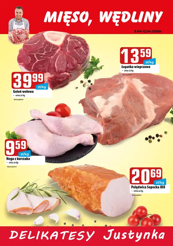 Delikatesy Justynka - gazetka promocyjna Plakaty promocyjne od czwartku 09.04 do niedzieli 12.04 - strona 2