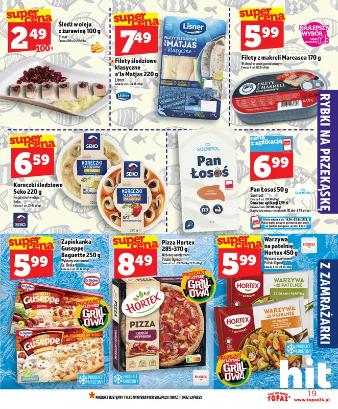 TOPAZ - gazetka promocyjna Nowa gazetka od czwartku, 16.04. od czwartku 16.04 do środy 22.04 - strona 19