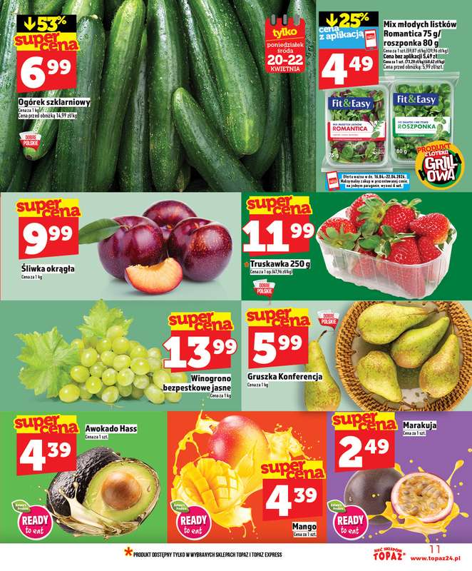 TOPAZ - gazetka promocyjna Nowa gazetka od czwartku, 16.04. od czwartku 16.04 do środy 22.04 - strona 11