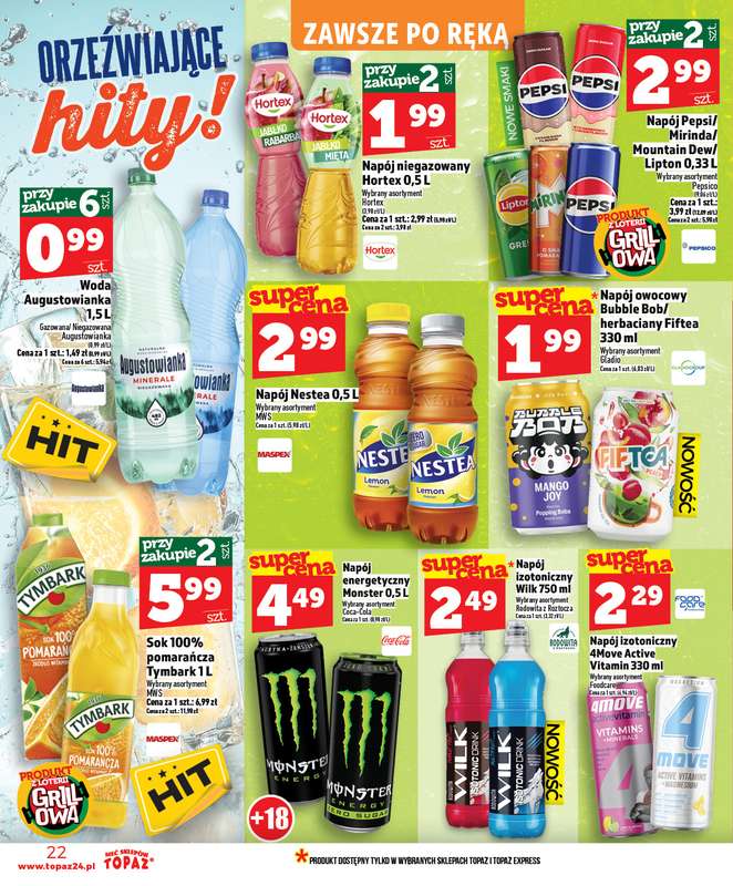 TOPAZ - gazetka promocyjna Nowa gazetka od czwartku, 16.04. od czwartku 16.04 do środy 22.04 - strona 22