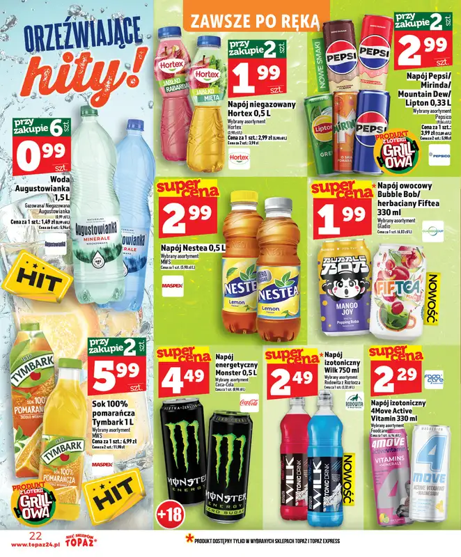 TOPAZ - gazetka promocyjna Nowa gazetka od czwartku, 16.04. od czwartku 16.04 do środy 22.04 - strona 22