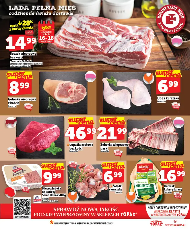 TOPAZ - gazetka promocyjna Nowa gazetka od czwartku, 16.04. od czwartku 16.04 do środy 22.04 - strona 9