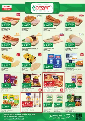 CEZAR Delikatesy - gazetka promocyjna Gazetka od czwartku 09.04 do środy 15.04