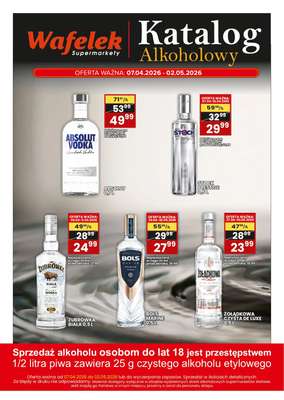 Wafelek - gazetka promocyjna Katalog alkoholowy od czwartku 09.04 do soboty 02.05