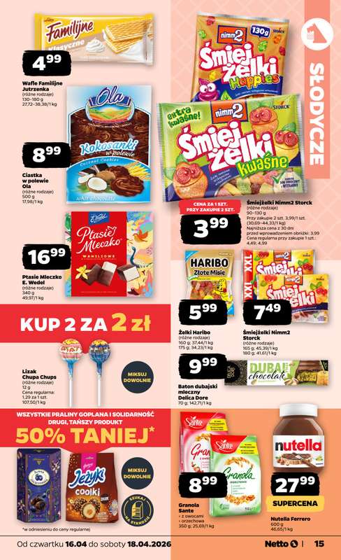 Netto - gazetka promocyjna Gazetka Spożywcza od czwartku 16.04 do soboty 18.04 - strona 15