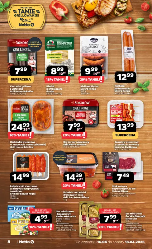 Netto - gazetka promocyjna Gazetka Spożywcza od czwartku 16.04 do soboty 18.04 - strona 8