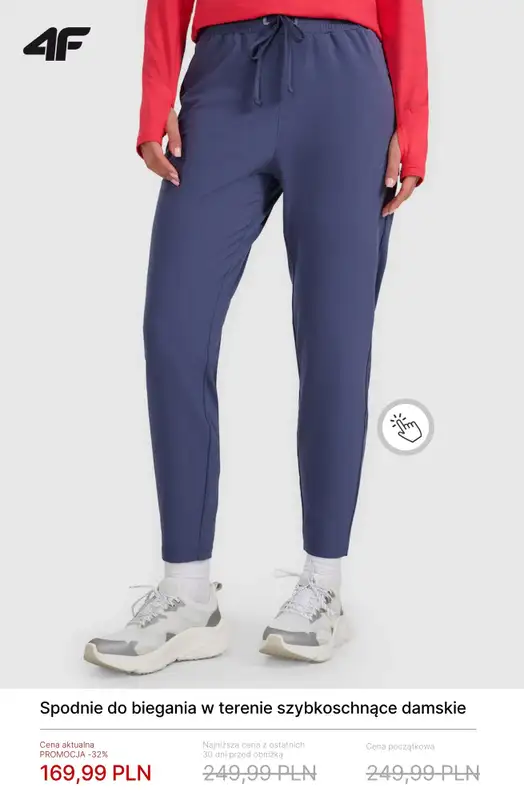 4F - gazetka promocyjna Spodnie i legginsy do biegania od piątku 10.04  - strona 4