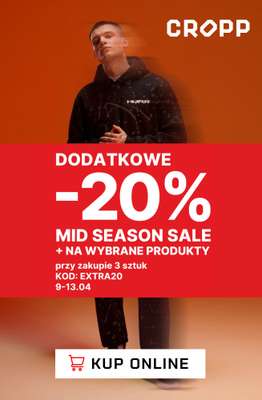 Cropp - gazetka promocyjna Dodatkowe -20% przy zakupie 3 szt. od czwartku 09.04 do poniedziałku 13.04