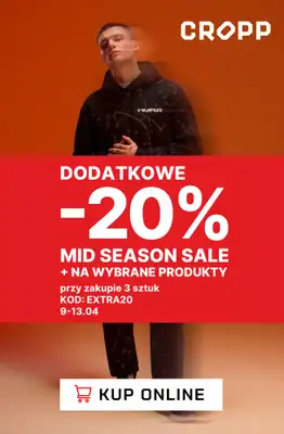 Cropp - gazetka promocyjna Dodatkowe -20% przy zakupie 3 szt. od czwartku 09.04 do poniedziałku 13.04
