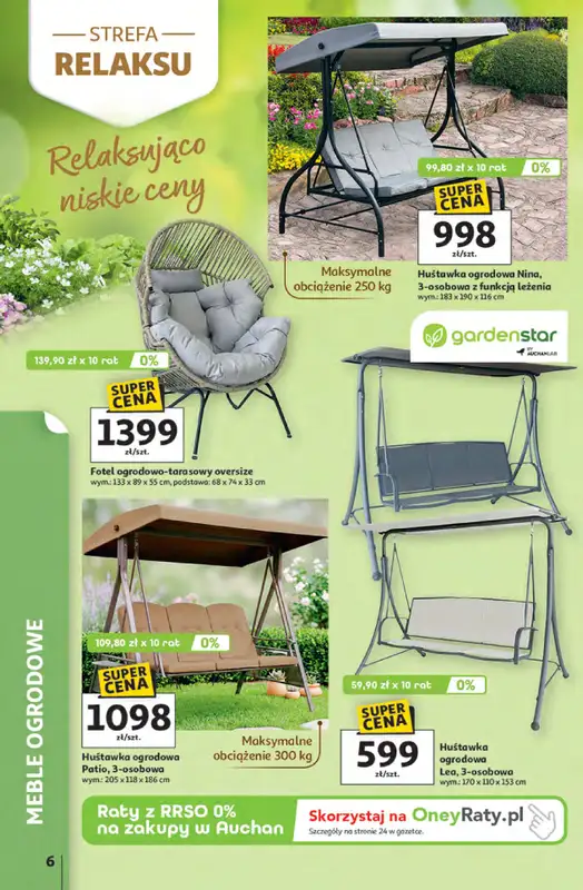 Auchan - gazetka promocyjna Gazetka Strefa relaksu Hipermarket Auchan od czwartku 09.04 do środy 22.04 - strona 6