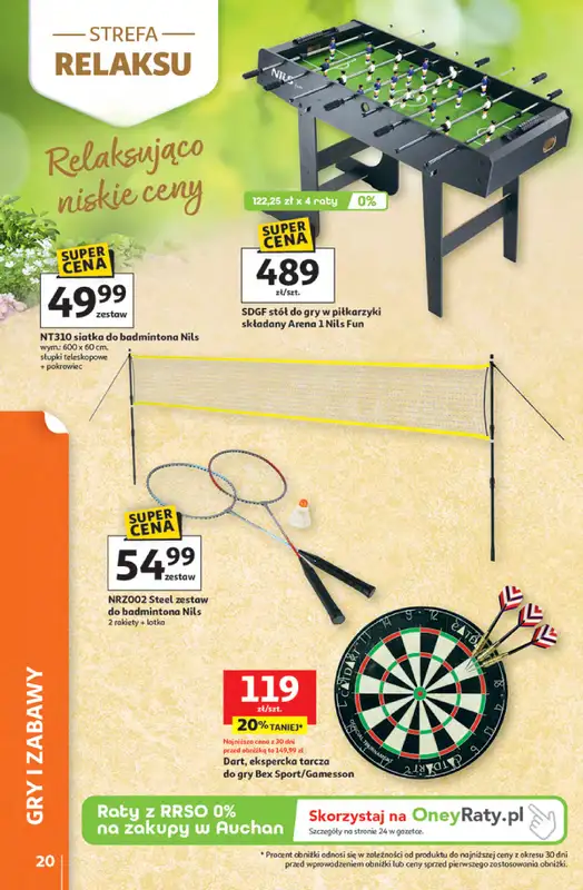 Auchan - gazetka promocyjna Gazetka Strefa relaksu Hipermarket Auchan od czwartku 09.04 do środy 22.04 - strona 20