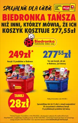 Biedronka - gazetka promocyjna Tani Koszyk od czwartku 09.04 do soboty 18.04